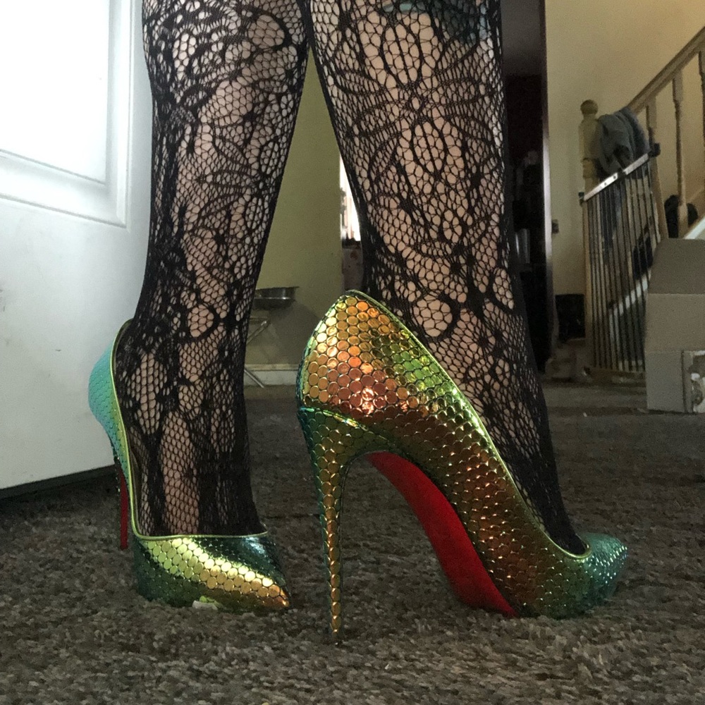 Christian Louboutin mermaid mirror heels